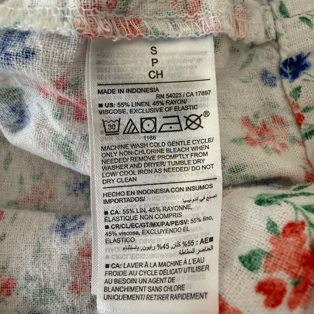 Old Navy Linen Blend Cottagecore Floral Sundress Midi Dress Smocked Back S - Picture 5 of 7